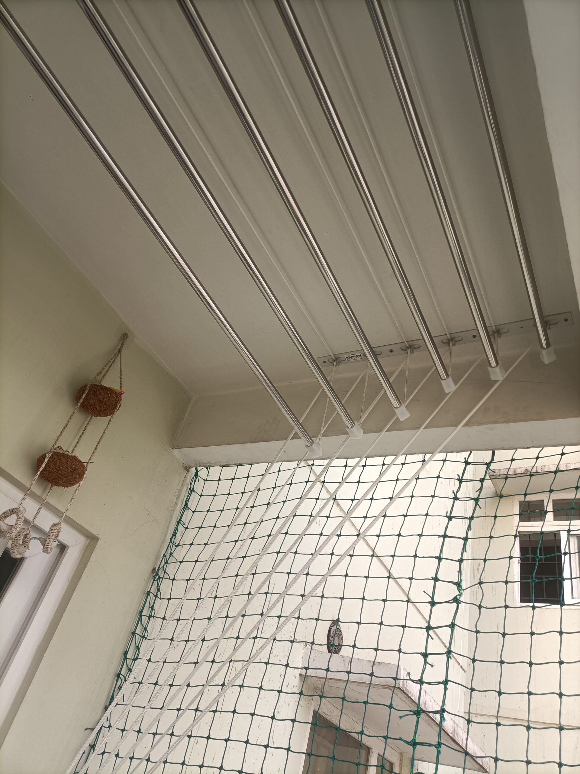 Stainless steel pulley cloth hanger installed in Bangalore